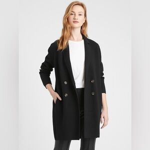 NWT! Banana Republic Black Mati Oversized Coatigan - Multiple